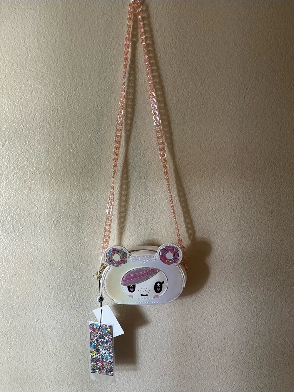 NWT Tokidoki 20th anniversary Donutella iridescent crossbody purse